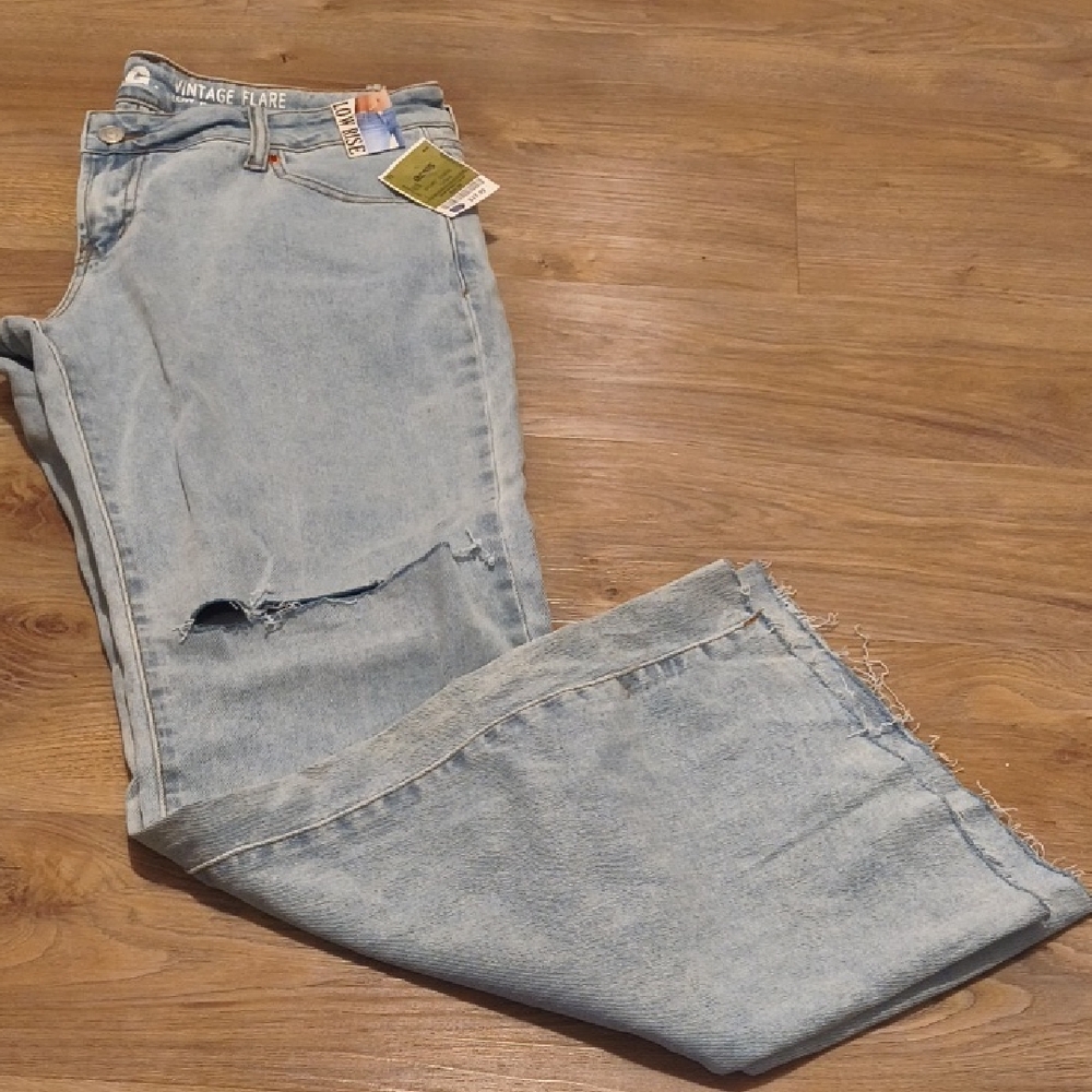 Vintage Flare Light Blue Denim Jeans